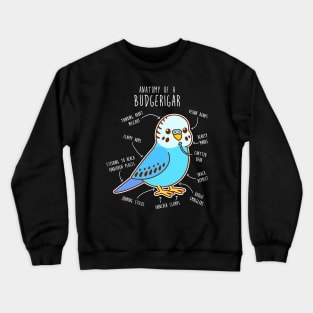 Blue Budgie Anatomy Crewneck Sweatshirt